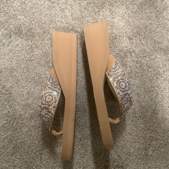 Mixit thong glittery sandals 8 - Picture 2 of 2